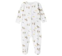 NAME IT Unisex NBNNIGHTSUIT W/F Farm Animals NOOS Schlafstrampler, Bright White, 74