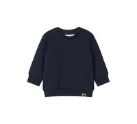 Sweatshirt NAME IT "NBNTAKKI für Mädchen und Jungen mit Druckknopf und Stretch", Jungen, Gr. 80, blau (schwarz sapphire), Sweatware, Obermaterial: 95% Baumwolle, 5% Elasthan, unifarben, normal normal,