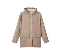NAME IT Unisex Nlndry10 Long Rain Jacket Fo Regenjacke, Mocha Meringue, 134/140