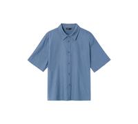 NAME IT Unisex Nlnhill Ss Linen Shirt Kurzarmhemd, Blau, 158-164