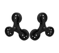 NAMOARLY 2 Stück Einkaufswagenräder aus Kunststoff Widerstandsfähig und Leicht zu Navigieren für Enge Räume und Treppensteiger Schwarz Ersatz für Faltbare Einkaufswagen