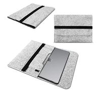 NAmobile Notebook Sleeve Tasche kompatibel für Microsoft Surface Laptop 3 13.5 Zoll Grau Dunkelgrau Sleeve Hülle Filz Cover Schutzhülle, Farbe:Hellgrau