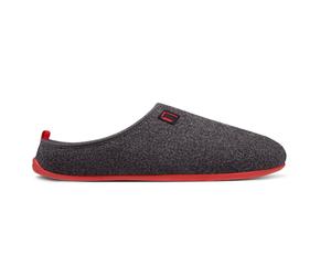 nanga Hausschuhe Pantoffel Wool Slipper - 100% Schurwolle - grau/rot (Größe 36-40), Größe Euro (US) 40
