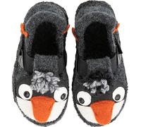 Nanga Kinder - Unisex Kinder Hausschuh Fuzzi Pingu dunkelgrau 23
