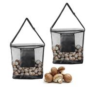 Nankoyal Pilz-Erntebeutel - Netz-Pilzsammeltasche mit verstellbarem Gurt - atmungsaktive, Faltbare Aufbewahrungstasche für Obstgarten, Bauernhof, Beerengarten, Dschungel-Kollektion,