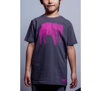 NanMa Bio-Baumwoll-Shirt Elefant | handbedruckt in Österreich | Kinder l regular Fit | grau | lokal & fair & vegan 3-4j