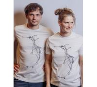 NanMa Bio-Baumwoll-Shirt Fetzenfisch | Seepferdchen | handbedruckt in Österreich | Unisex l regular Fit | naturweiß | lokal & fair & vegan XXS