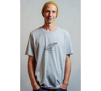 NanMa Bio-Baumwoll-Shirt Rabe | handbedruckt in Österreich | Herren | regular fit | grau | lokal & fair & vegan L