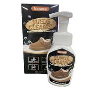 Nanoxa Wildleder Reiniger, Schuhreinigungsset mit Bürste und Tuch, Reinigungsset ohne Ausspülen - Entfernt Schmutz und Flecken von Wildleder, Nubuk, Leder, Stiefeln, Sneakern und Turnschuhen