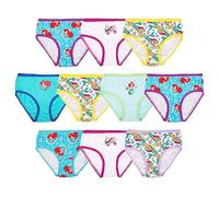 NANQUAN Disney Girls' Princess Little Mermaid 100% Combed Cotton Underwear Panties Sizes 2/3T, 4T, 4, 6 and 8, 10-Pack Ariel