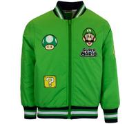NANQUAN Nintendo Super Mario Bomber Jacket for Boys, Mario and Luigi Bomber Jacket (Luigi Green, Size 7)
