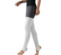 Nanxson Damen Beinwärmer Winter Gerippt Gestrickt Beinstulpen Strumpf für 80er Jahre Party Dance Sport Yoga TTW0072 (weiß)