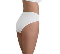 Naomi & Nicole Damen Bikinislip - Unterhose Damen Slip Lasercut Damen Damenslip Microfaser Unsichtbare Höschen mit Silikonabschluss Weiß Größe M (40)