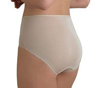 Naomi & Nicole Damen Slip - Unterhose Damen Slip Lasercut Damen Damenslip Microfaser Unsichtbare Höschen mit Silikonabschluss Haut Größe L (42)