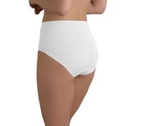 Naomi & Nicole Damen Slip - Unterhose Damen Slip Lasercut Damen Damenslip Microfaser Unsichtbare Höschen mit Silikonabschluss Weiß Größe M (40)