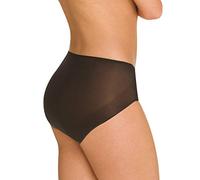 Naomi & Nicole Damen Slip - Unterhose Damen Slip Lasercut Damen Damenslip Microfaser Unsichtbare Höschen mit Silikonabschluss Schwarz Größe L (42)