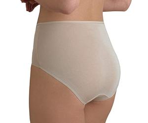 Naomi & Nicole Damen Slip - Unterhose Damen Slip Lasercut Damen Damenslip Microfaser Unsichtbare Höschen mit Silikonabschluss Haut Größe M (40)