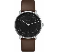 STERNGLAS - NAOS - schwarz - silber - premium dunkelbraun / 38MM