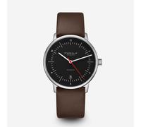 Naos Automatik schwarz rot - Leder - Premium dunkelbraun