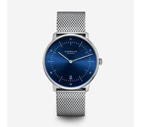 Naos blau - Edelstahl - Milanaise silber