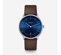 Naos blau - Leder - Premium dunkelbraun