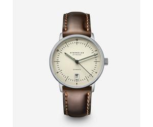 Naos Pro Automatik alabaster - Leder - Bridle dunkelbraun