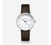 Naos XS Automatik silber - Leder - Klassik dunkelbraun