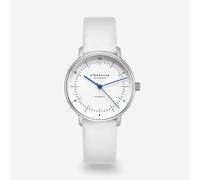 Naos XS Automatik silber - Leder - Klassik weiß