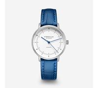 Naos XS Automatik silber - Leder - Noble dunkelblau