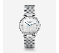 Naos XS Edition Perlmutt weiß - Edelstahl - Milanaise silber