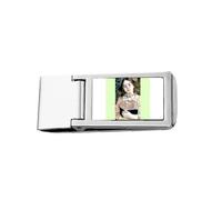 Nap Girl Quiet Splendid Trendy Comely Slim Money Clip Stainless Holder Pocket Wallet