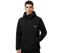 Softshelljacke NAPAPIJRI "BIOIS", Herren, Gr. M, schwarz (schwarz beauty), Obermaterial: 100% Polyester, casual, Langarm, Jacken, Reißverschlusstaschen, normale Passform (37915464-M) schwarz beauty
