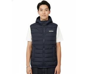 NAPAPIJRI A-Gesar V Herren Stepp-Weste wattierte Puffer-Weste mit seitlichen Eingriffstaschen NP0A88U41761 Navy-Blau XL