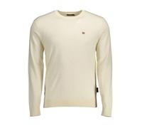 Napapijri Beige Langarmshirt Rundhals mit Logostickerei - Größe: 2XL