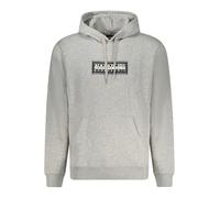 Napapijri Kapuzensweatshirt SUZE Herren Gr. XL medium grau melange 90% Baumwolle Logoprint