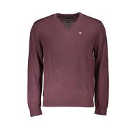 V-Ausschnitt Pullover Baumwollstrickware XS