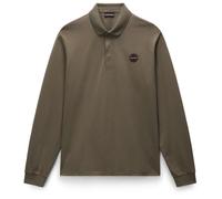 Napapijri - E-Badge L/S - Polo-Shirt, Gr. L, braun (TeaLeaf)