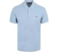 Napapijri Ealis Poloshirt Chambray Blau - Größe S Hellblau S