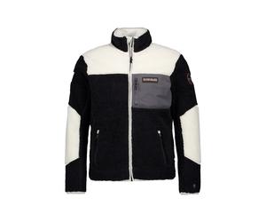 NAPAPIJRI Fleecepullover Herren Regular Fit Teddyfell schwarz, L