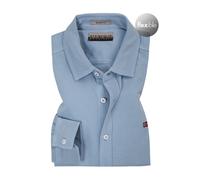 NAPAPIJRI Hemd Herren Extra Slim Fit Langarm Baumwoll-Piqué blau, XXL