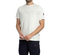 NAPAPIJRI T-Shirt Herren Regular Fit Kurzarm Rundhals Baumwolle Weiß, L