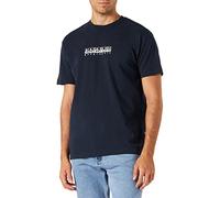 Napapijri Herren-T-Shirt, kurzärmeliges Baumwoll-T-Shirt mit Rundhalsausschnitt und Artikel NP0A4GDR s-Box ss3-Aufdruck, 176 Blu Marine, XL