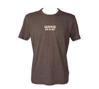 Napapijri Herren-T-Shirt, kurzärmeliges Baumwoll-T-Shirt mit Rundhalsausschnitt und Aufdruck Artikel NP0A4GI7 sany ss, H74 Volcano, XXL