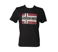 Napapijri Herren T-Shirt Kurzarm Rundhals Baumwolle Artikel NP0A4FRR SENCH SS, 041 Black, XL