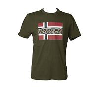 Napapijri Herren T-Shirt Kurzarm Rundhals Baumwolle Artikel NP0A4FRR SENCH SS, GE4 Green dephts, L