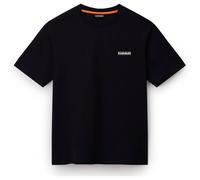 NAPAPIJRI Herren T-Shirt - S-SMALL BOX, Rundhals, Baumwolle, Logo, einfarbig M Schwarz