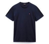 NAPAPIJRI Herren T-Shirt - SALIS, Small Flag, Rundhals, Regular Fit, Baumwolle, einfarbig Dunkelblau M
