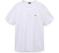 NAPAPIJRI Herren T-Shirt - SALIS, Small Flag, Rundhals, Regular Fit, Baumwolle, einfarbig M Weiß