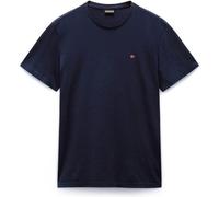 NAPAPIJRI Herren T-Shirt - SALIS, Small Flag, Rundhals, Regular Fit, Baumwolle, einfarbig XL Dunkelblau