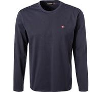 NAPAPIJRI Longsleeve Herren Regular Fit Langarm Rundhals Baumwolle blau, M